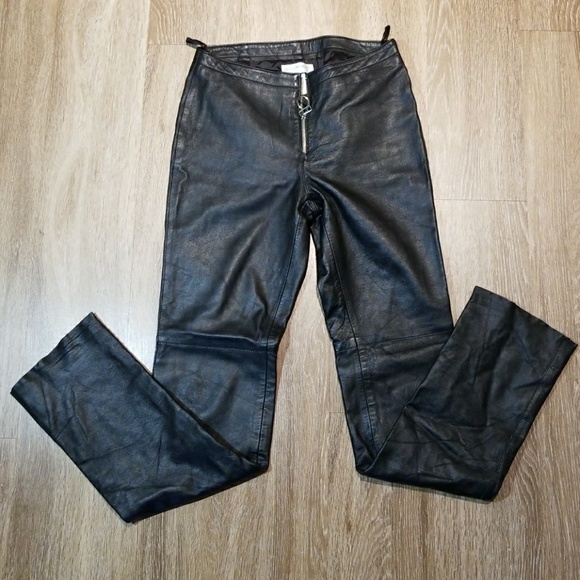 Hugo Buscati genuine leather pants size 2 - Picture 1 of 7